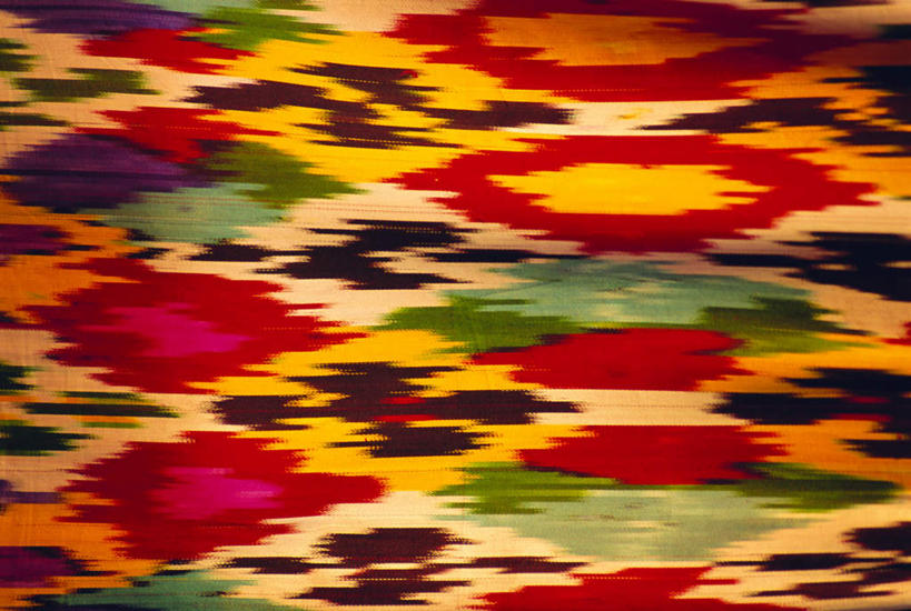 无人,横图,室外,特写,白天,正面,旅游,度假,纺织品,乌兹别克斯坦,亚洲,花纹,朦胧,模糊,装饰,娱乐,享受,休闲,放松,华丽,修饰,点缀,中亚,衬托,美观,雅致,雅观,富丽,华美,乌兹别克斯坦共和国,布哈拉,彩图