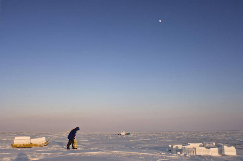 成年人,中年人,一个人,导游,拉,横图,室外,白天,留白,探险,寂寞,雪,美国,仅一个男性,仅一个人,仅一个中年男性,帐篷,房屋,屋子,月亮,冬天,文化,社区,运输,摄影,块状,雪橇,露营,盲人,生存,雪屋,国家野生动物保护区,因纽特人,冒险,男人,男性,中年男性,彩图,旅行,房子,小屋,传统文化,冻原