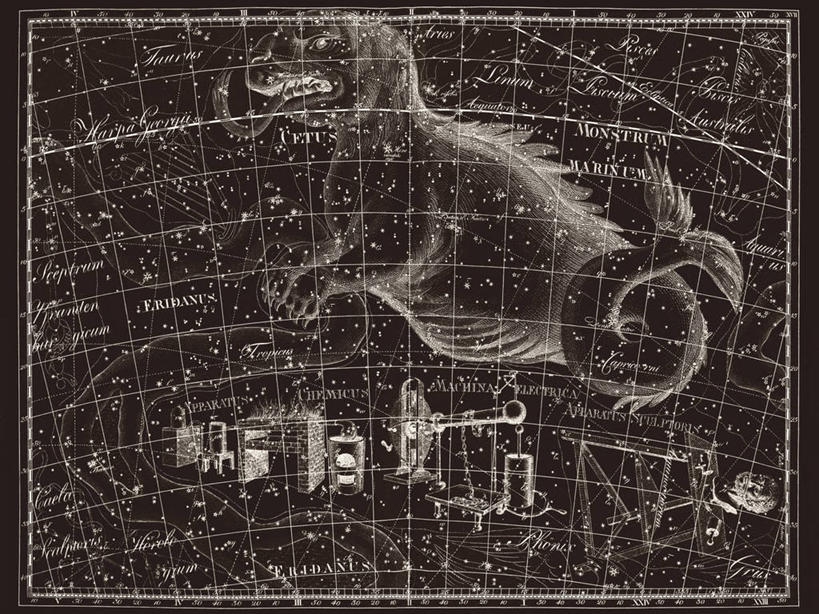 无人,横图,黑白,地图,艺术,科学,星星,摄影,星座,天文学,拉丁文,美术工艺,雕塑家,雕刻术