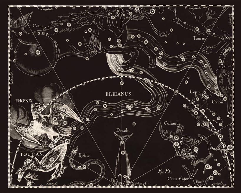 无人,横图,黑白,地图,科学,星星,摄影,星座,手艺,天文学,拉丁文,雕刻术