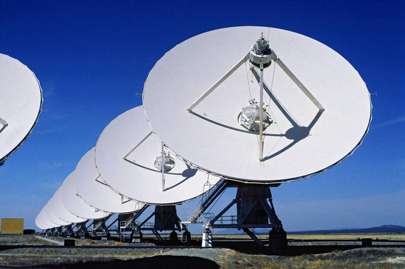 无人,横图,室外,白天,技术,美国,一排,整齐,科学,排列,摄影,队列,天文学,新墨西哥,射电望远镜,彩图