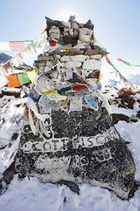 无人,导游,竖图,室外,白天,雪,尼泊尔,亚洲,冰,经幡,摄影,佛教,纪念,留念,死亡,神殿,怀念,珠穆朗玛峰,岩石,彩图