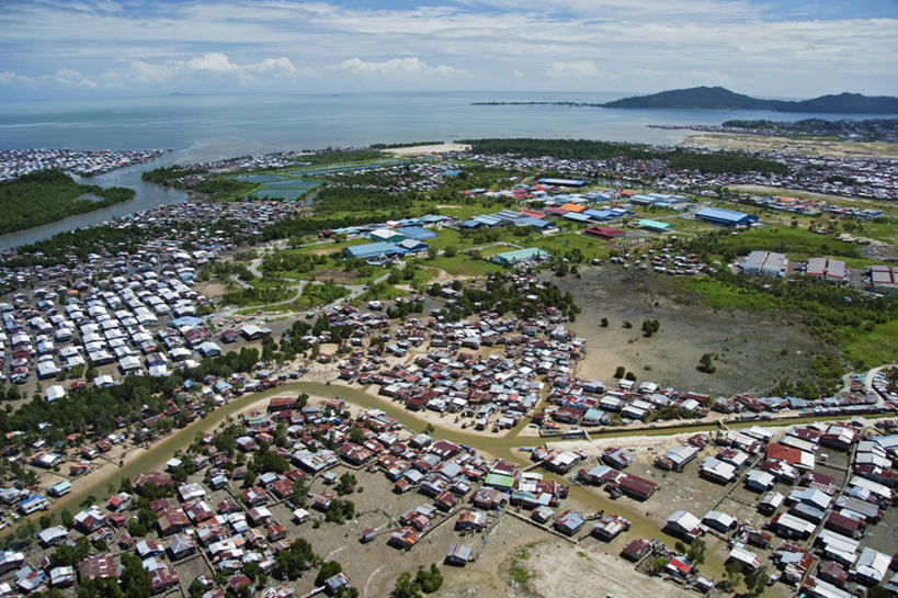 无人,横图,室外,白天,海洋,河流,马来西亚,亚洲,房屋,乡村,城镇,摄影,东南亚,退潮,发展,婆罗洲岛,马来西亚联邦,沙巴州,彩图