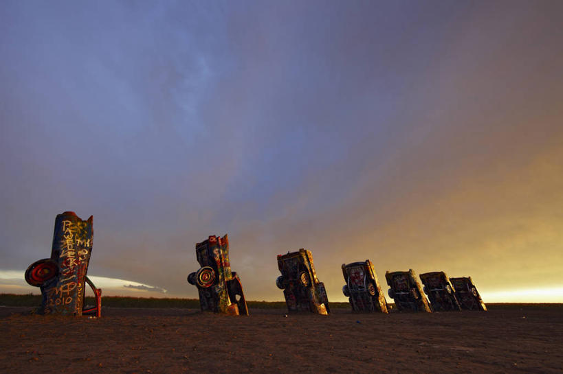 无人,横图,室外,白天,旅游,暴风雨,汽车,美国,路边,黄昏,地标建筑,摄影,作画,德克萨斯,彩图,旅行,卡迪拉克