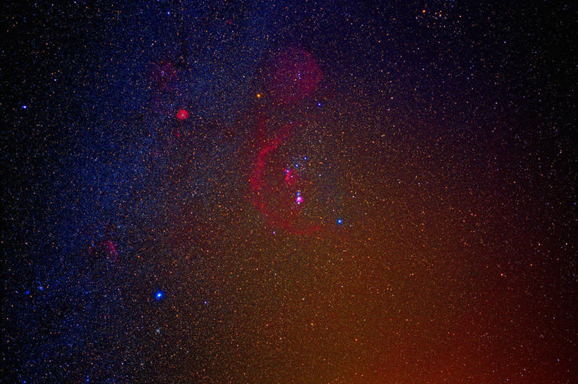 无人,横图,室外,夜晚,科学,太空,星星,天空,摄影,星系,星座,银河系,天文学,猎户座大星云,彩图,广角