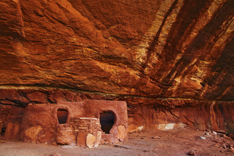 无人,横图,室外,白天,美国,悬崖,废墟,地标建筑,摄影,考古学,谷仓,犹他,天然桥国家公园,彩图,旅行,圣胡安县