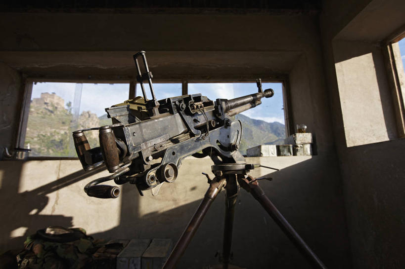 无人,横图,技术,阿富汗,军事,混凝土,一个,战争,摄影,单个,子弹,机关枪,防空洞,彩图