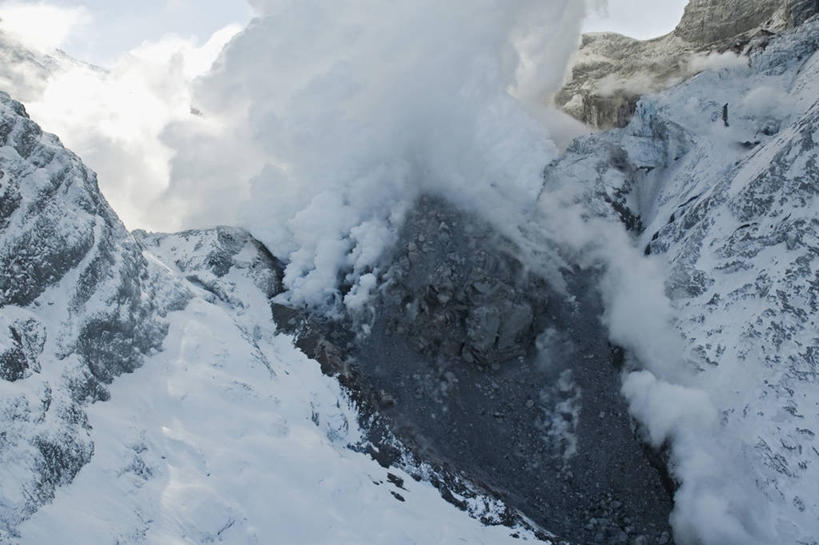 无人,横图,俯视,航拍,室外,火山,雪,美国,火山口,摄影,鸟瞰,地质学,活火山,彩图,高角度拍摄