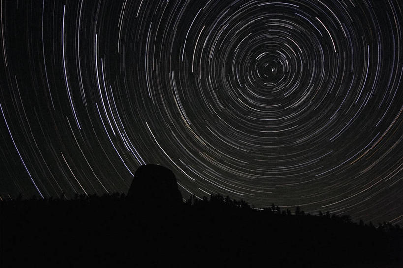 无人,横图,室外,夜晚,神秘,美国,纪念碑,天空,摄影,北美,北美洲,美洲,剪影,怀俄明州,怀俄明,天文学,北亚美利加洲,亚美利加洲,平等之州,魔鬼塔,魔鬼塔国家纪念碑,彩图,美利坚合众国