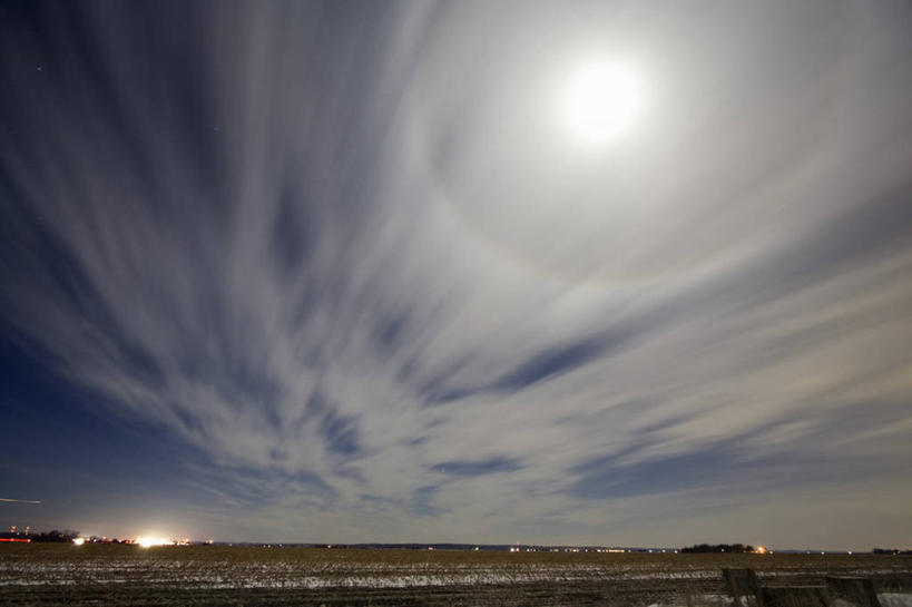 无人,横图,室外,夜晚,美国,折射,云,天气,天空,摄影,卷云,气象学,彩图,爱荷华