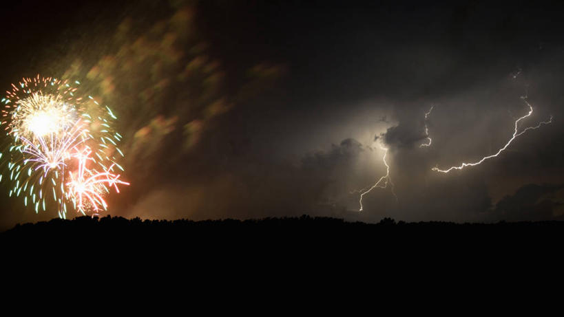 无人,横图,室外,夜晚,长时间曝光,闪电,暴风雨,美国,庆祝,云,自然灾害,天气,天空,自然,摄影,恐怖,威胁,结束,内布拉斯加,雷雨,危险,彩图,独立日