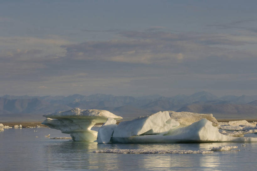 无人,横图,室外,白天,海洋,山,山脉,水,全球变暖,美国,融化,冰,地形,冰川,风景,自然,浮冰,摄影,北冰洋,国家野生动物保护区,布鲁克斯山脉,彩图,波弗特海