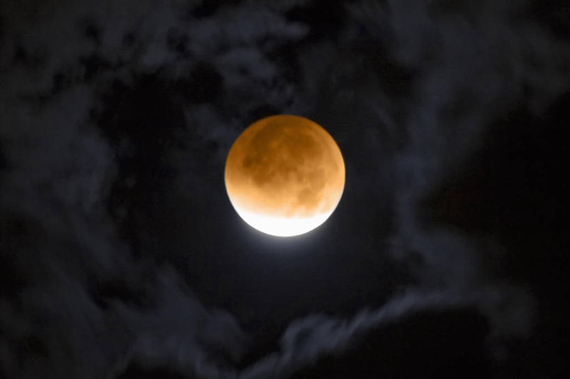 无人,横图,室外,夜晚,美国,太空,月亮,云,满月,天气,天空,摄影,怪异,天文学,月蚀,内布拉斯加,食,彩图