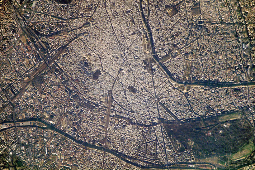 无人,横图,城市,法国,巴黎,首都,摄影,国际空间站,彩图,空间探索