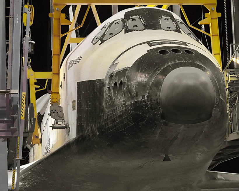 无人,横图,室外,夜晚,技术,美国,运输,摄影,加利福尼亚,航天飞机,亚特兰蒂斯号,美国宇航局,彩图,空间探索