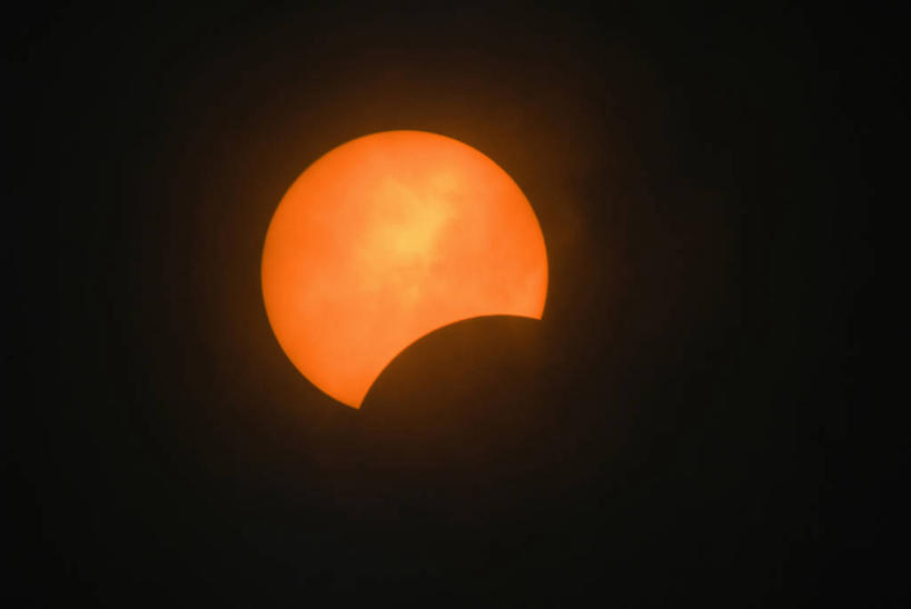 无人,横图,太阳,日食,月亮,云,摄影,天文学,食,彩图