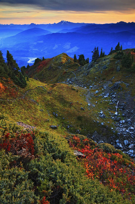 无人,竖图,室外,白天,日落,山,美国,地形,摄影,宁静,华盛顿州,卡斯基德山脉,秋天,彩图