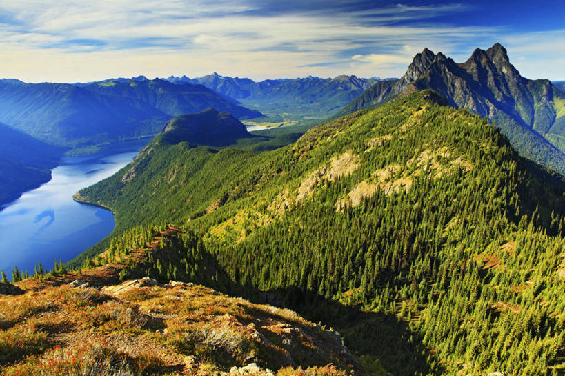 无人,横图,室外,白天,山,美国,地形,地标建筑,摄影,宁静,华盛顿州,卡斯基德山脉,彩图,旅行