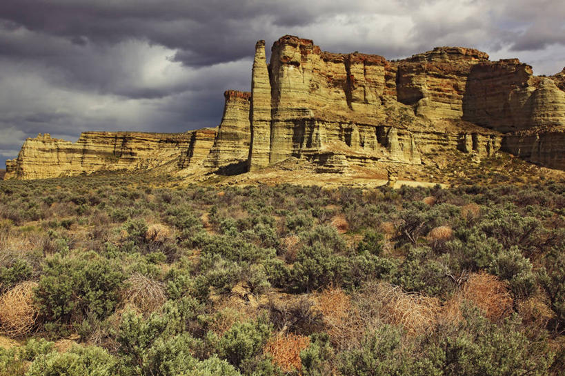 无人,横图,室外,白天,罗马,美国,地形,地标建筑,摄影,干的,俄勒冈州,沉积岩,白垩,地质学,彩图