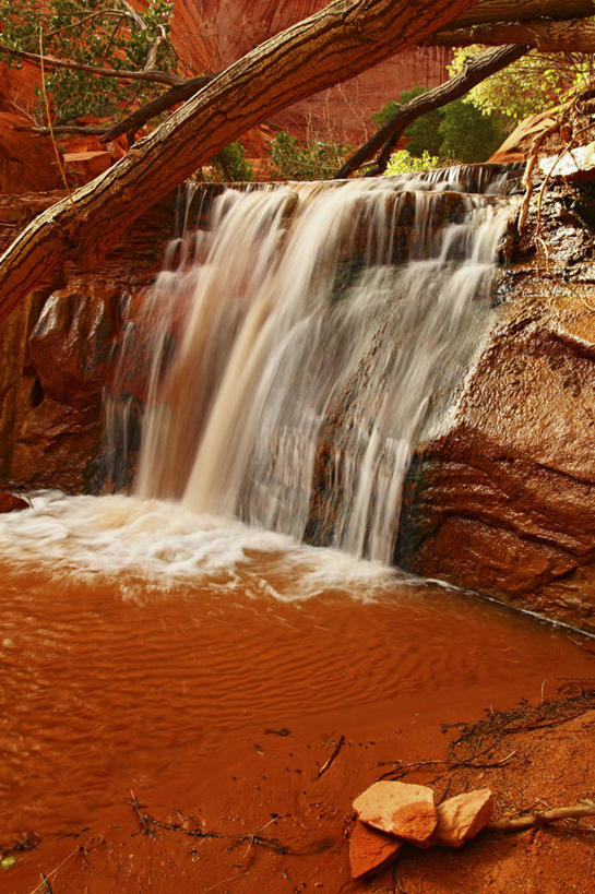 无人,竖图,室外,白天,瀑布,美国,地形,干净,摄影,清新,犹他,地质学,大楼梯国家纪念碑,彩图