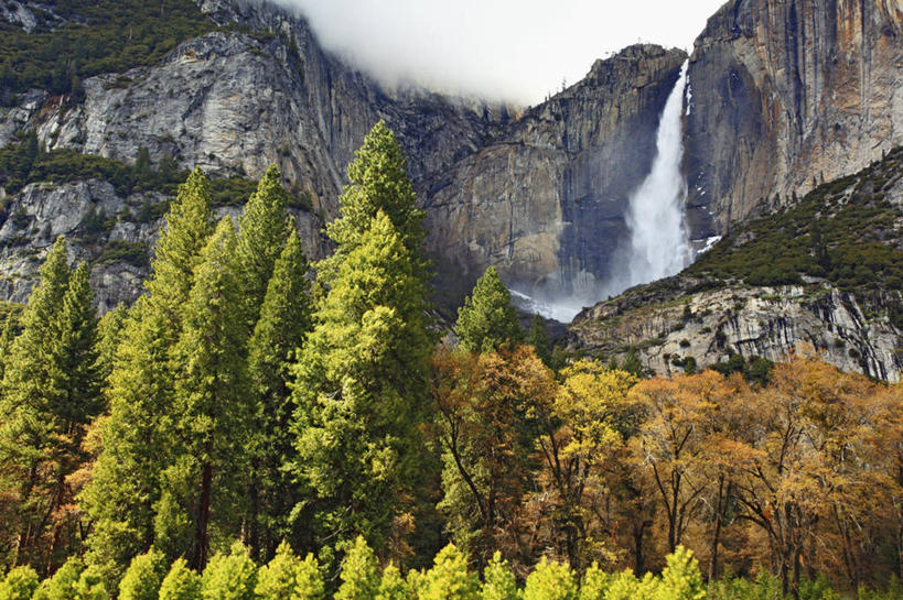 无人,公园,横图,室外,白天,瀑布,美国,地形,山谷,树,地标建筑,摄影,北美,北美洲,国家公园,加利福尼亚,约塞米蒂国家公园,美洲,加州,加利福尼亚州,优胜美地国家公园,金州,黄金州,北亚美利加洲,亚美利加洲,美国尤塞米提国家公园,优山美地,约瑟米提国家公园,地质学,彩图,旅行,优胜美地瀑布,美利坚合众国