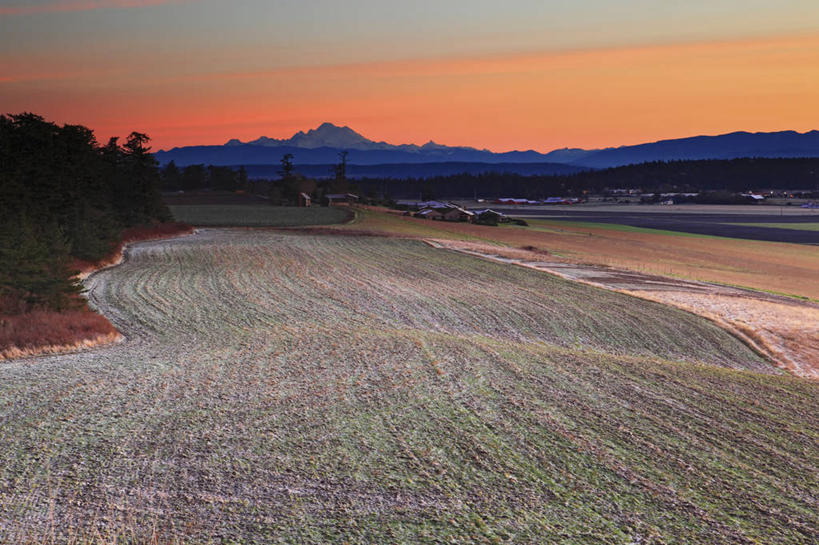 无人,农场,横图,室外,白天,农业,日出,火山,美景,山,美国,地形,景观,自然,地标建筑,景色,摄影,宁静,自然风光,华盛顿州,彩图,贝克尔山