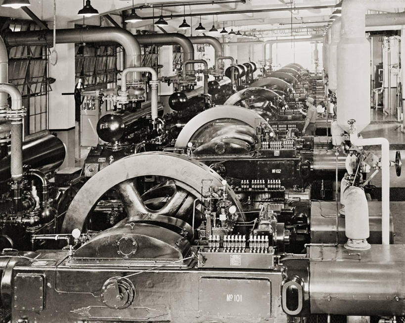 工厂,横图,黑白,室内,白天,美国,工业,摄影,西弗吉尼亚,压缩机