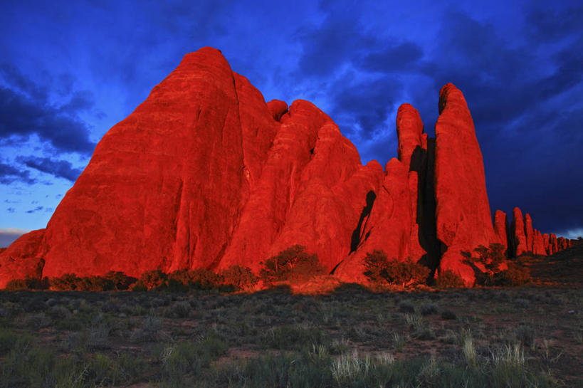 无人,横图,室外,日落,沙漠,红色,摄影,岩层,拱门国家公园,犹他,岩石,彩图