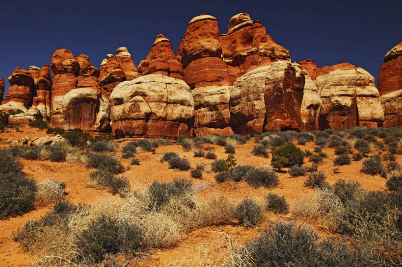 无人,横图,室外,白天,石头,沙漠,摄影,岩层,峡谷地国家公园,犹他,岩石,彩图