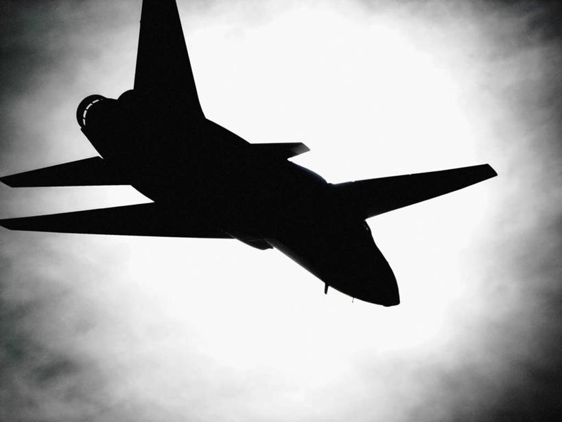 无人,横图,黑白,室外,白天,飞机,日光,飞,摄影,飞行器,战斗机,剪影,逆光