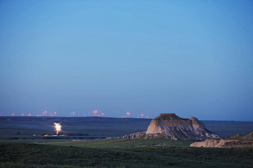 无人,横图,室外,爆炸,草原,美景,庆祝,火焰,景观,自然,焰火,黄昏,平原,星形,景色,摄影,自然风光,反差,科罗拉多州,彩图,独立日,大平原