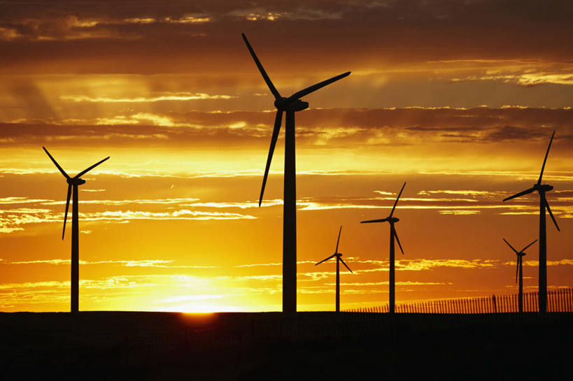 无人,横图,室外,白天,日落,风,美国,风力,科学,发电机,塔,螺旋桨,旋转,平原,转,摄影,能源,电,电源,改变,剪影,替代能源,环境保护,涡轮,科罗拉多州,风速计,物理学,气象学,风轮机,彩图