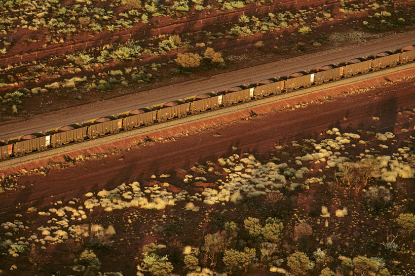 无人,横图,俯视,航拍,室外,白天,澳大利亚,工作,工业,运输,摄影,矿产,鸟瞰,矿物,客车,彩图,高角度拍摄,金属矿产