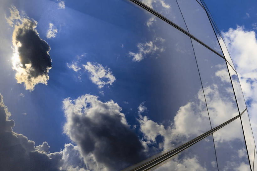 无人,横图,白天,窗户,镜子,城市,建筑,摩天大楼,纽约,美国,艺术,反射,云,曼哈顿,干净,寒冷,摄影,天堂,文学,彩图,超现实主义,流派,艺术流派