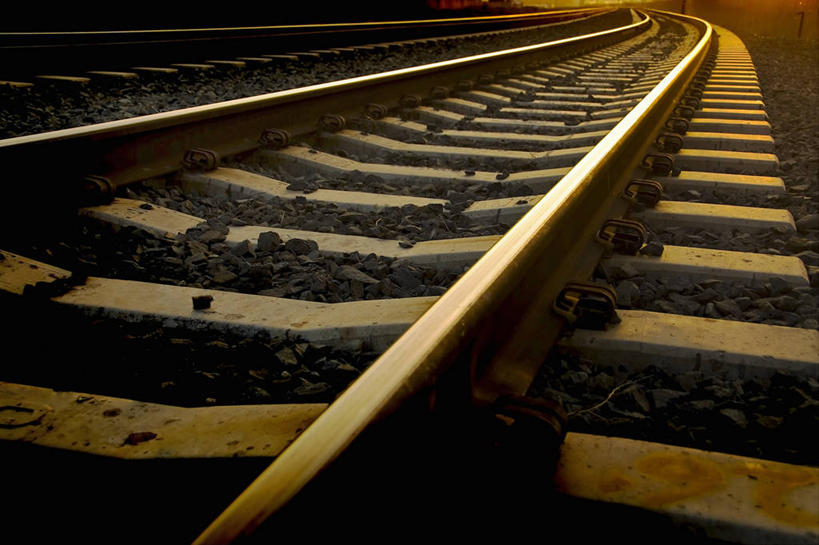 无人,横图,室外,白天,自由,日落,路,铁路,美国,轨道,交通,铁轨,运输,摄影,加利福尼亚,永远,长滩,彩图