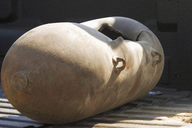 无人,横图,室外,白天,炸弹,美国,军事,钢铁,一个,容器,摄影,单个,加利福尼亚,毁灭,彩图,爱德华兹空军基地