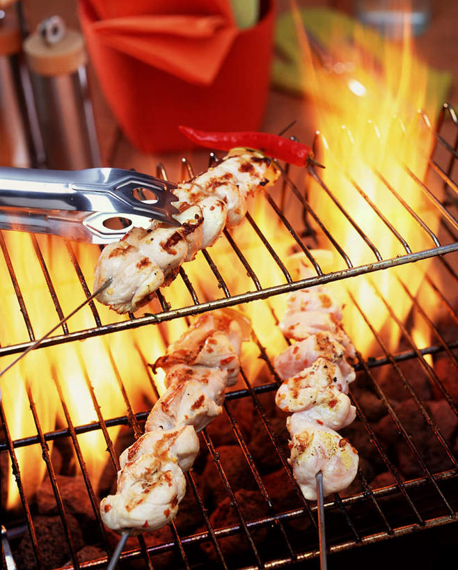 海鲜,无人,竖图,俯视,室外,特写,白天,烧烤,热情,火,三串,一排,阴影,朦胧,模糊,整齐,光线,火焰,影子,烤架,烤肉,燃烧,水产,海洋生物,排列,一个,阳光,夹子,铁架,单个,队列,水生动物,海产品,水生物,海底动物,食品夹,食物夹,面包夹,意粉夹,彩图,高角度拍摄