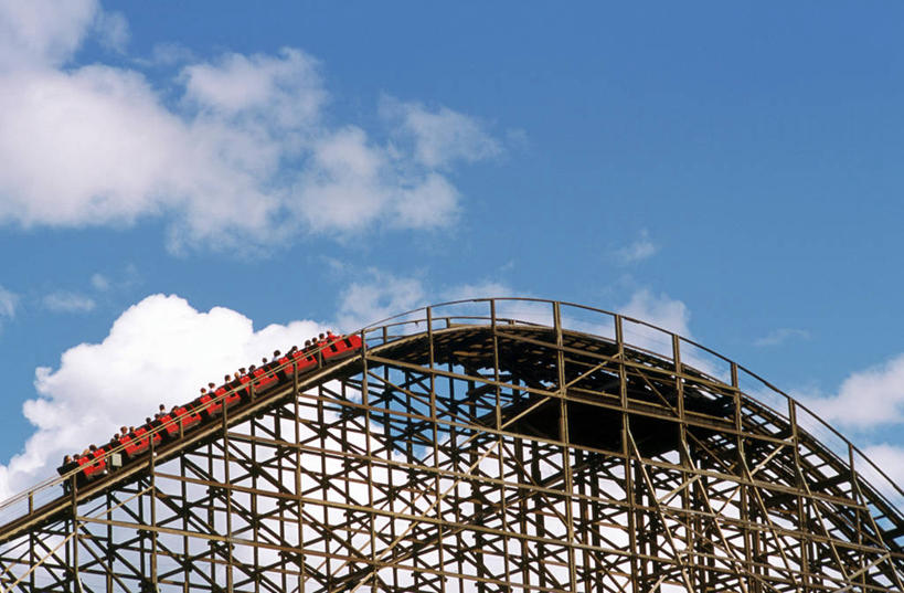 无人,横图,室外,特写,白天,仰视,游戏,加拿大,曲折,弯曲,云,云朵,玩,云彩,娱乐,过山车,蓝色,白云,蓝天,天空,天,休闲,游乐设施,云霄飞车,蜿蜒,活动,北美,北美洲,发泄,消遣,智力,美洲,北亚美利加洲,亚美利加洲,宣泄,滑落,游艺设施,魁北克省,蒙特利尔,蒙特利尔市,蒙特娄,圣人之城,爬升,倒转,玩耍,嬉戏,彩图,低角度拍摄