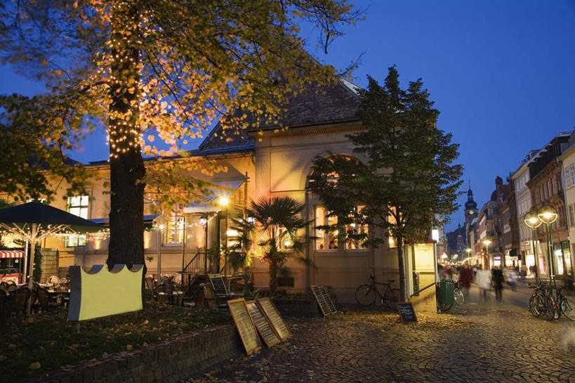 西方人,家,走,横图,室外,夜晚,正面,植物,道路,路,德国,欧洲,欧洲人,阴影,风俗,民俗,光线,牌子,影子,房屋,屋子,小路,灯光,交通,许多人,楼房,住宅,树,树木,蓝色,绿色,蓝天,天空,自然,天,一群人,生长,成长,精致,优美,西欧,自然风光,精美,德意志联邦共和国,海德堡,精彩,精巧,民风,习气,习惯,男人,男性,年轻男性,年轻女性,女人,女性,白种人,步行,散步,走路,彩图,全身,房子,咖啡馆