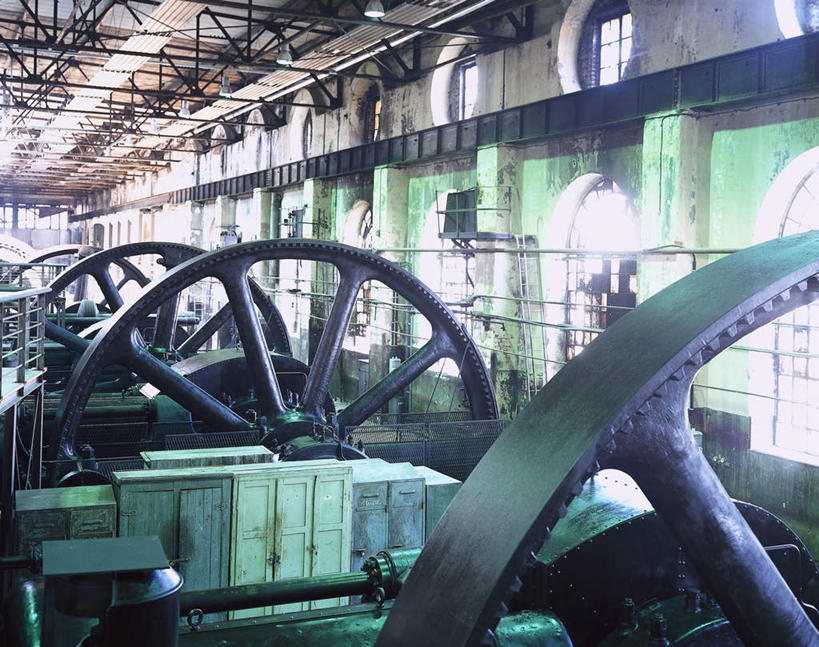 无人,博物馆,工厂,横图,室内,白天,正面,机器,德国,欧洲,阴影,古老,研究,光线,轮子,影子,教育,阳光,机械,展览,西欧,欣赏,陈列,德意志联邦共和国,典藏,彩图,工地,制造厂