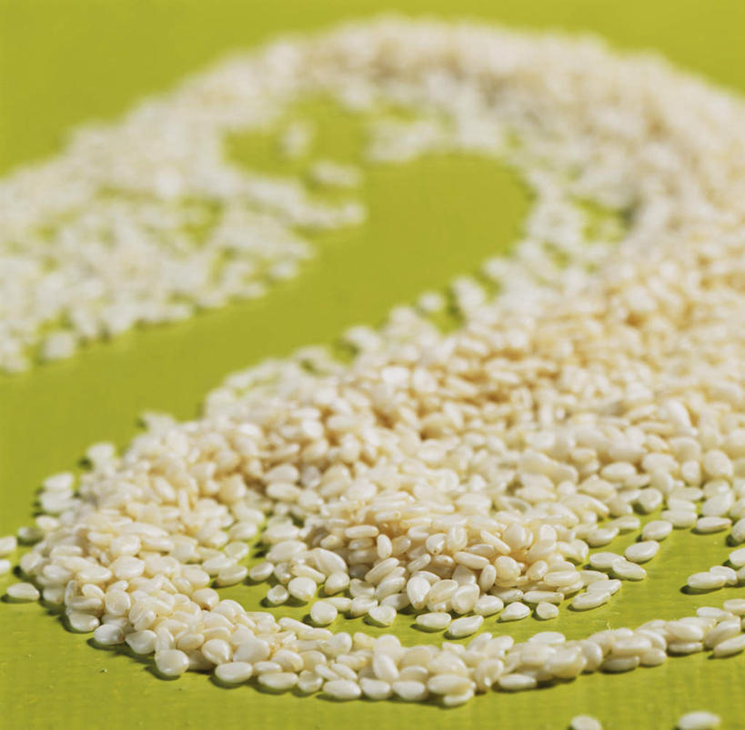 无人,竖图,俯视,室内,特写,白天,许多,绿色背景,阴影,光线,影子,芝麻,很多,白色,摄影,影棚,脂麻,胡麻,白麻,巨胜子,油麻,彩图,高角度拍摄,影棚拍摄,拍摄