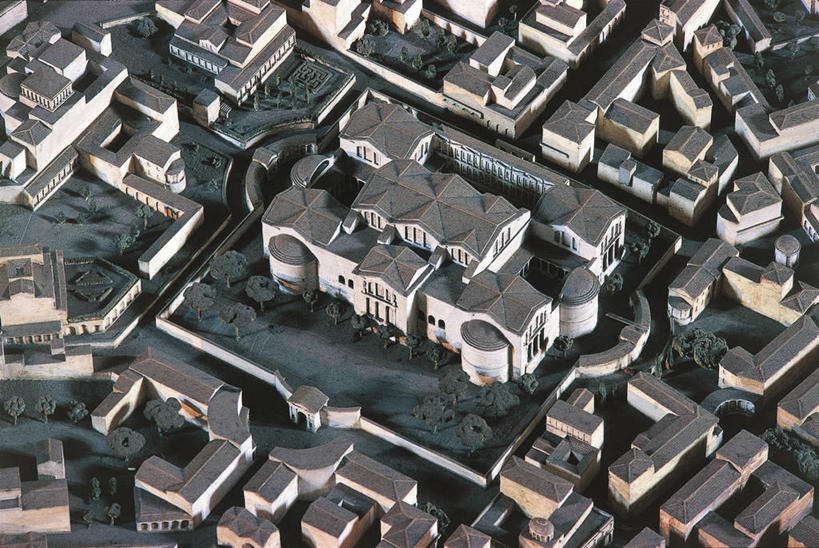 无人,横图,俯视,室内,城市,建筑,意大利,塑胶,首都,古罗马,模型,温泉池,摄影,拉奇奥,美术工艺,彩图,高角度拍摄