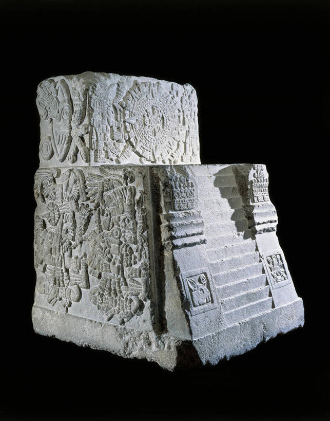 无人,竖图,雕塑,黑色背景,古代,一个,摄影,宗教,单个,祭坛,古代文明,彩图,影棚拍摄,浅浮雕,阿兹特克文明