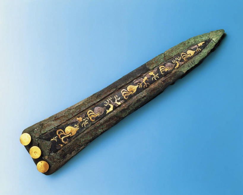 无人,横图,竖图,俯视,室内,花纹,蓝色背景,图案,一个,摄影,单个,式样,美术工艺,彩图,高角度拍摄,匕首