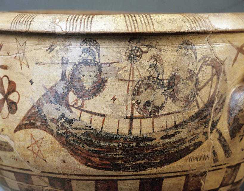 无人,横图,特写,船,陶瓷制品,古代,一个,陶器,摄影,单个,战役,古代文明,美术工艺,彩图,影棚拍摄,过去