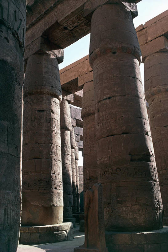 无人,竖图,室外,白天,建筑,埃及,柱子,历史,废墟,地标建筑,摄影,考古学,中东,卡尔纳克神殿,古埃及文明,古代文明,彩图,旅行,过去,埃及卢克索