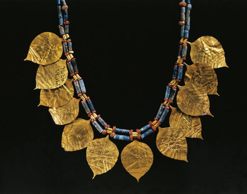 无人,横图,特写,正面,项链,珠宝,伊拉克,黑色背景,历史,一个,摄影,单个,部分,古代文明,项坠,美术工艺,彩图,影棚拍摄,天青石,过去