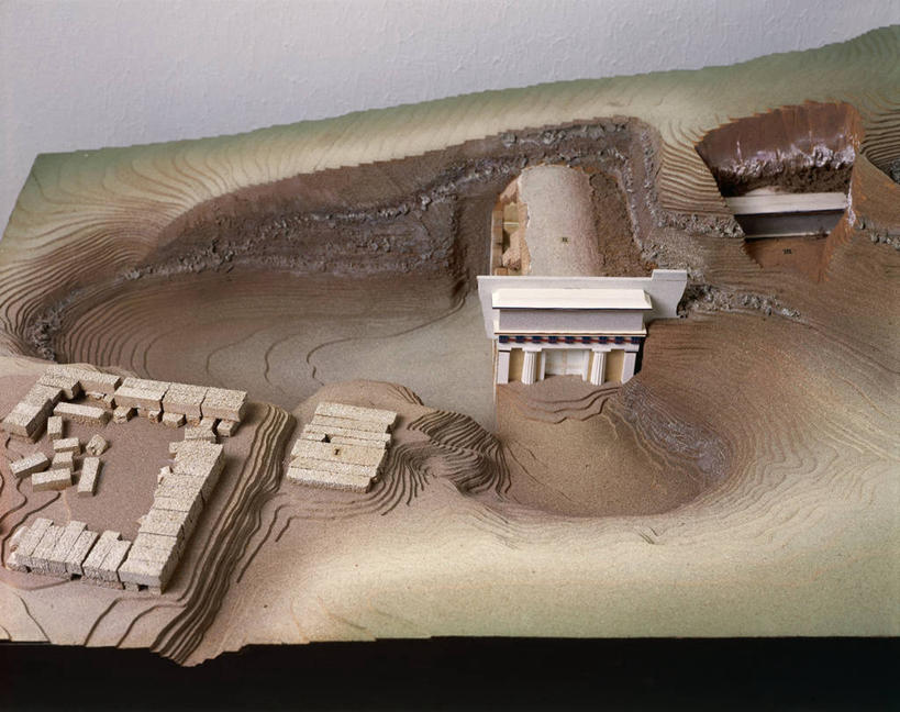 无人,横图,建筑,灰色背景,塑胶,历史,废墟,灰色,摄影,考古学,坟墓,建筑模型,古希腊,古代文明,彩图,影棚拍摄,过去