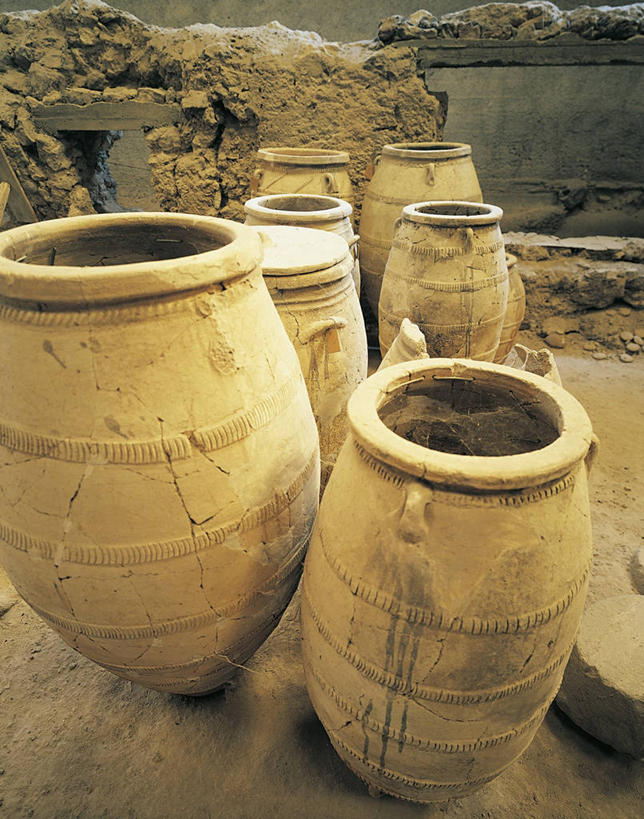 无人,竖图,俯视,室外,白天,希腊,欧洲,陶瓷制品,历史,古代,容器,摄影,考古学,基克拉迪群岛,圣托里尼岛,广口瓶,希腊共和国,古希腊,古代文明,基克拉泽斯群岛,美术工艺,阿克罗蒂里,彩图,高角度拍摄,过去