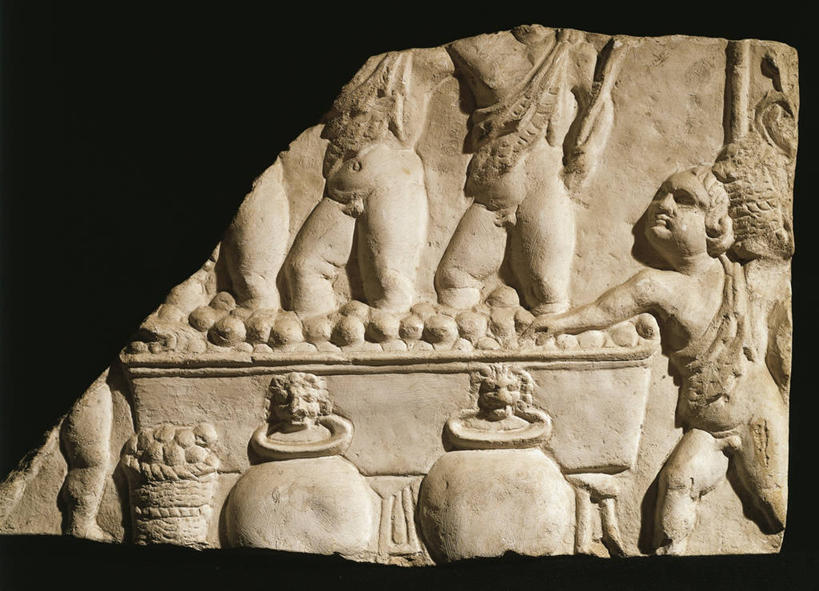 无人,站,横图,特写,侧面,农业,狮子,葡萄,黑色背景,装饰,标志,符号,历史,破坏,标识,饮食,古罗马,破损,古代,一个,职业,摄影,单个,损坏,丘比特,性别符号,古代文明,美术工艺,熔锅,彩图,影棚拍摄,浅浮雕,男性符号,传统文化,过去